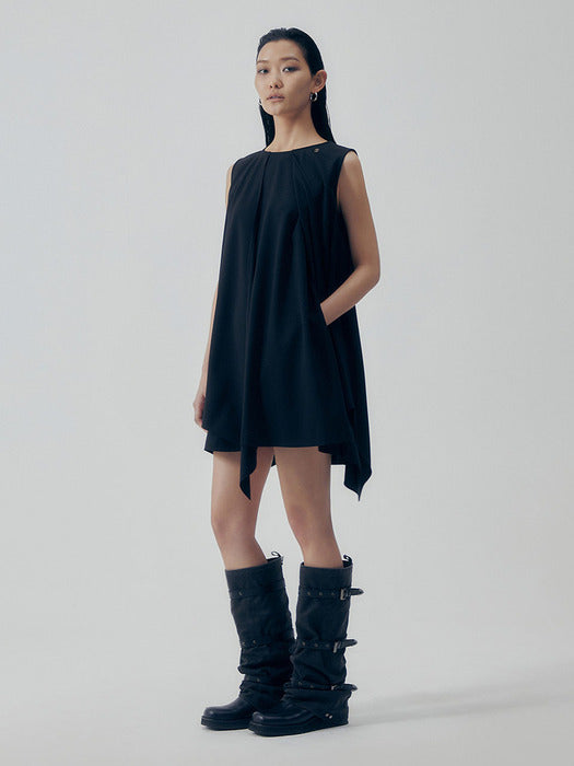 Wconcept_Treemingbird Soa Double Layered One-piece [ Black ]