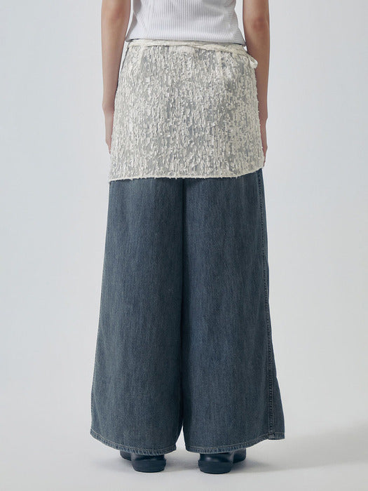 Wconcept_Treemingbird Ethereal Lace Wrap Layered Skirt [ White ]