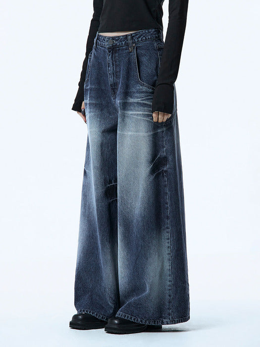Wconcept_Treemingbird Handcrafted Faded Denim Pants [ Blue ]