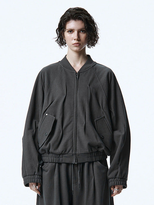 Wconcept_Treemingbird Bar-Tack Set-up Sweat Jumper [ Charcoal ]