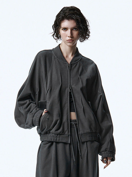 Wconcept_Treemingbird Bar-Tack Set-up Sweat Jumper [ Charcoal ]