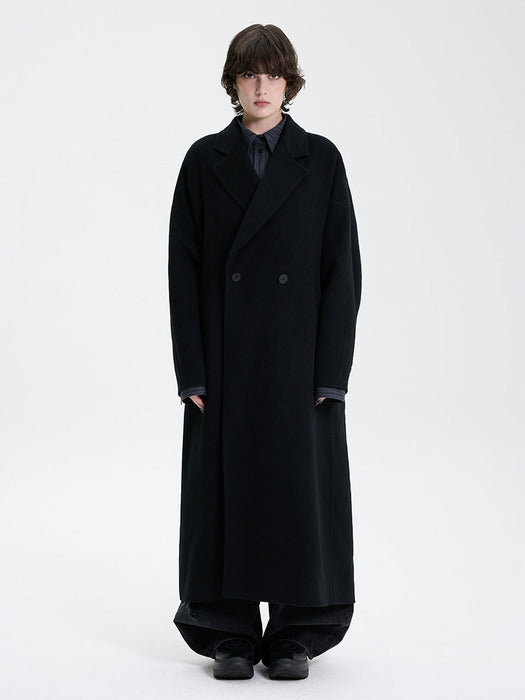 Wconcept_Treemingbird Handmade) Wide Long Coat [ Black ]