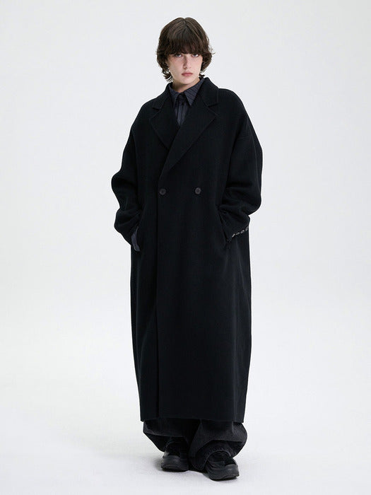 Wconcept_Treemingbird Handmade) Wide Long Coat [ Black ]