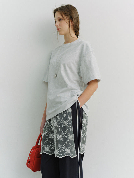 [dunst] NEEDLEWORK LAYERING SKIRT WHITE_UDSK6A209WT