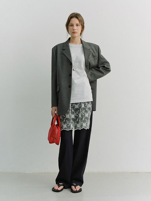 [dunst] NEEDLEWORK LAYERING SKIRT WHITE_UDSK6A209WT