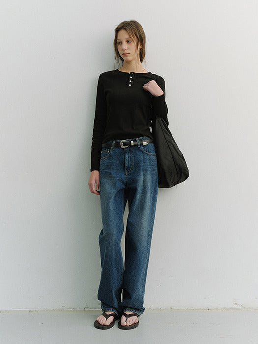 [dunst] LOOSE JEANS VINTAGE BLUE_UDPA6A205B3