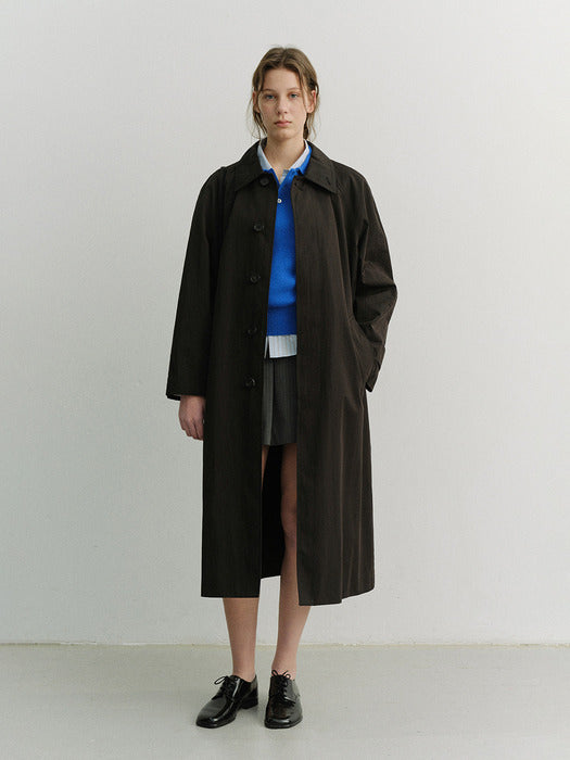 Dunst Unisex Refined Mac Coat Black