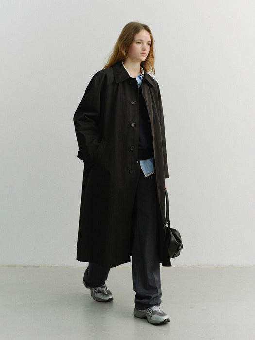 Dunst Unisex Refined Mac Coat Black