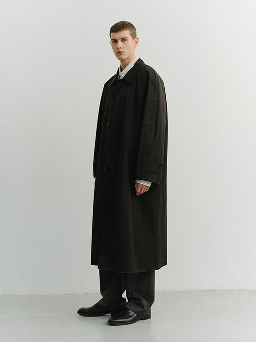 Dunst Unisex Refined Mac Coat Black