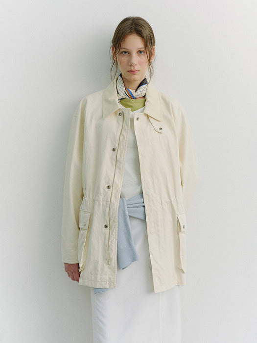 [dunst] UNISEX COTTON CHORE JACKET OFF WHITE_UDJA6A101OW