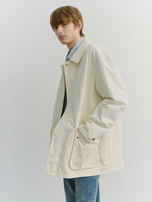 [dunst] UNISEX COTTON CHORE JACKET OFF WHITE_UDJA6A101OW