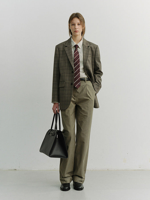 [dunst] UNISEX 2 BUTTON WOOL BLAZER GREY CHECK_UDJA6A102G2