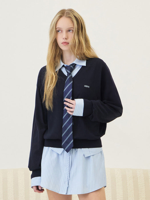 [grove] 26PS LAVEN TIE (NAVY)