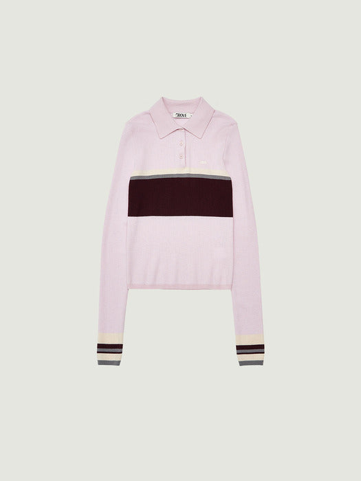 Grove 26Ps Velin Collar Knit (Pink)