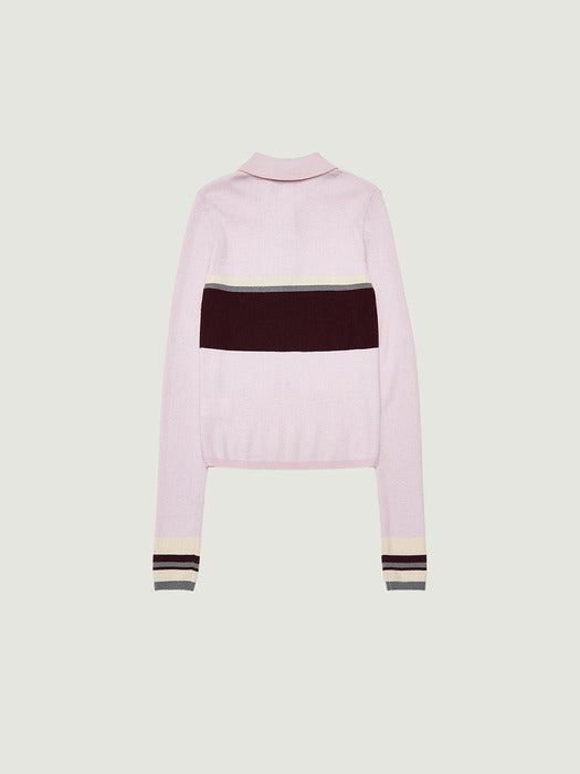 Grove 26Ps Velin Collar Knit (Pink)
