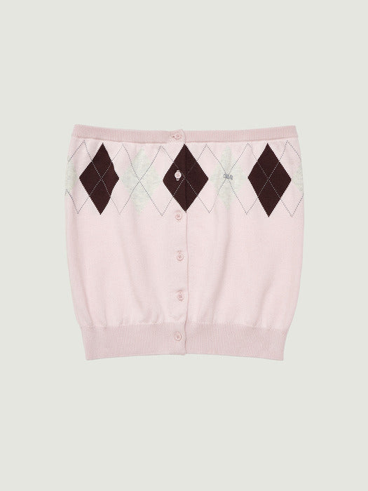 Grove 26Ps Veni Argyle Tube Top (Pink)