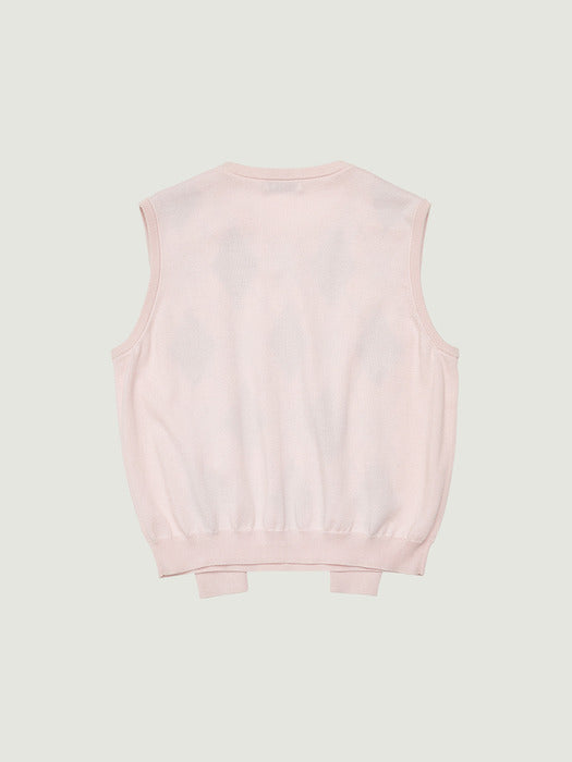 Grove 26Ps Veni Argyle Vest (Pink)