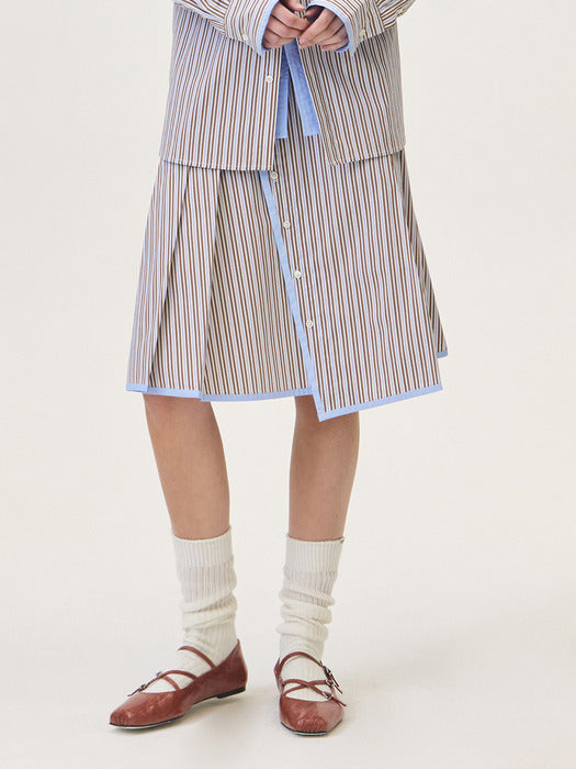 Grove 26Ps Sena Midi Skirt (Brown)