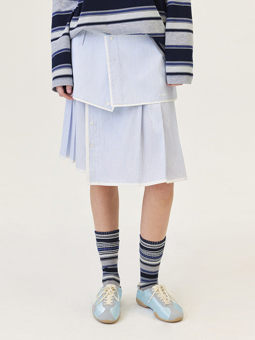 Grove 26Ps Sena Layered Skirt (Light Blue)