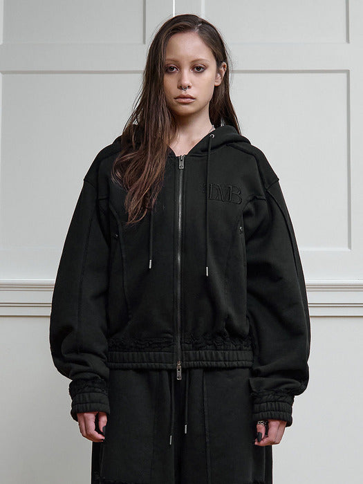 Wconcept_Treemingbird Cut-Out Set-up Sweat Jumper [ Black ]