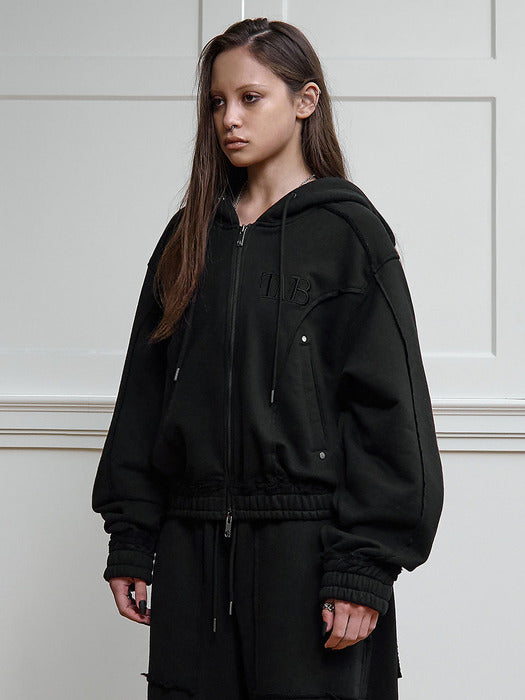 Wconcept_Treemingbird Cut-Out Set-up Sweat Jumper [ Black ]
