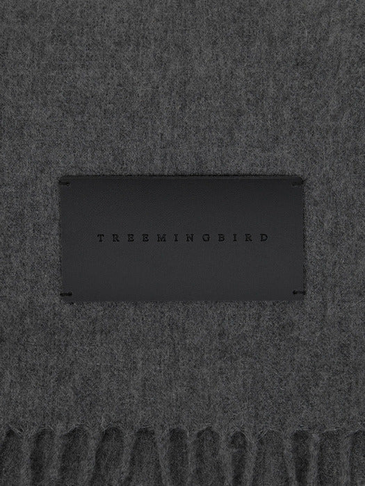 Wconcept_Treemingbird Fringed Cashmere Muffler [ Gray ]