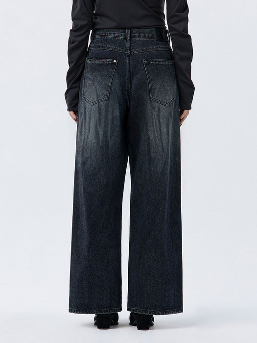 Wconcept_Treemingbird Brushed Denim Pants [ Navy ]