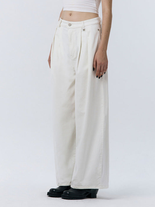 Wconcept_Treemingbird Corduroy Balloon Pants [ Ivory ]