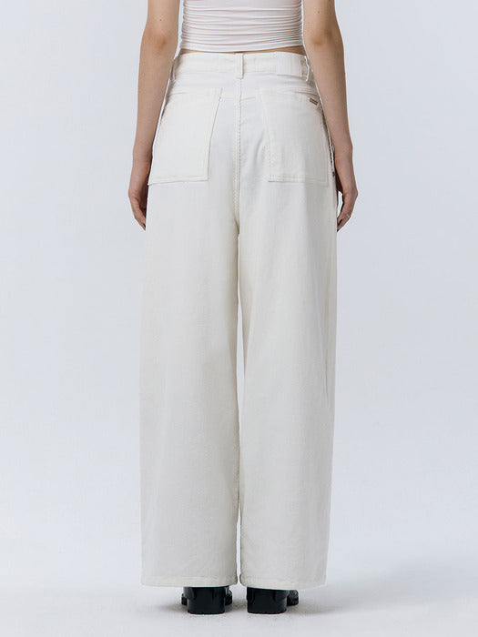 Wconcept_Treemingbird Corduroy Balloon Pants [ Ivory ]