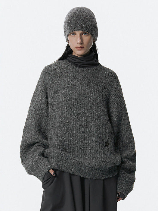 Wconcept_Treemingbird Spangle Knit Pullover [ Gray ]
