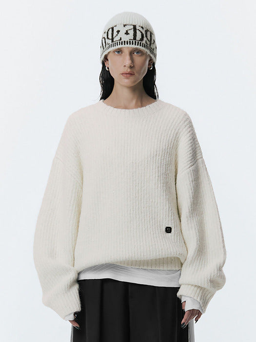 Wconcept_Treemingbird Spangle Knit Pullover [ Ivory ]