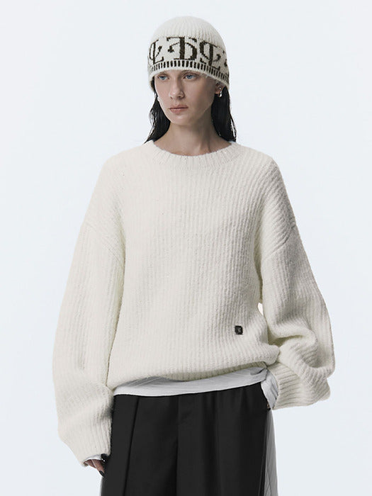 Wconcept_Treemingbird Spangle Knit Pullover [ Ivory ]