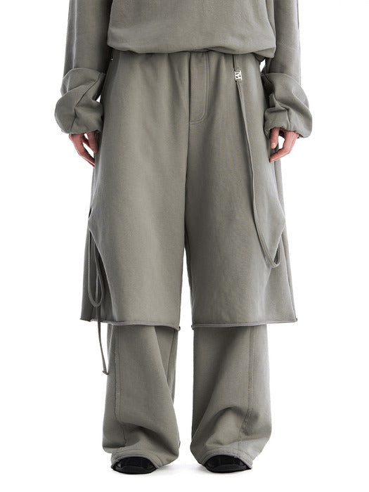 Wconcept_Treemingbird Tmb Layered Strap Sweat Pants [ Gray ]