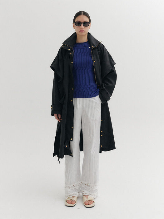 Eenk Convertible Pocket Long Jumper - Black