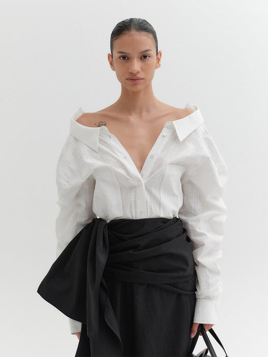 [EENK] Transformable Shirt - White