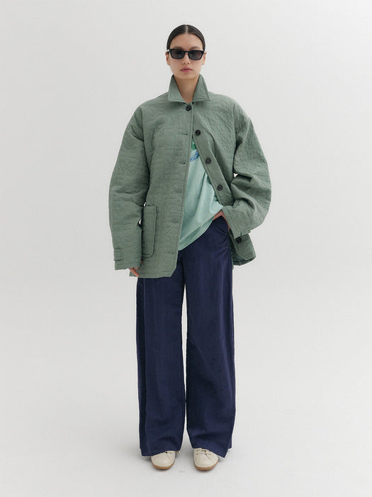 Eenk Side Tuck Pants - Cool Navy