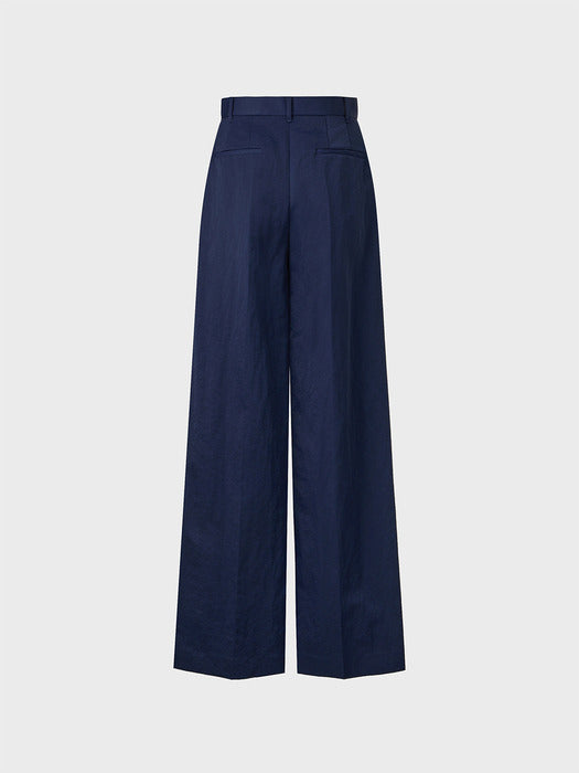 Eenk Side Tuck Pants - Cool Navy