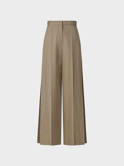 Eenk Side Tuck Pants - Beige