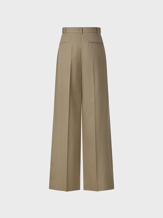 Eenk Side Tuck Pants - Beige