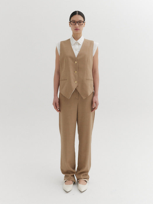 Eenk Classic Straight Pants - Camel