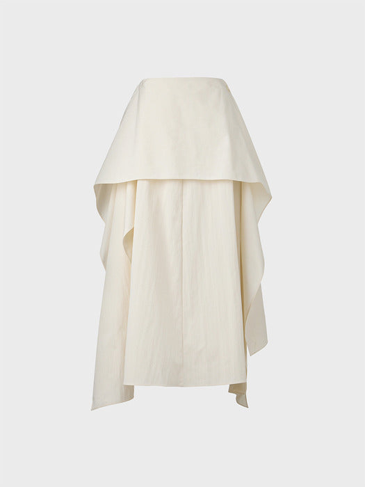 Eenk Layered Long Skirt - Ivory