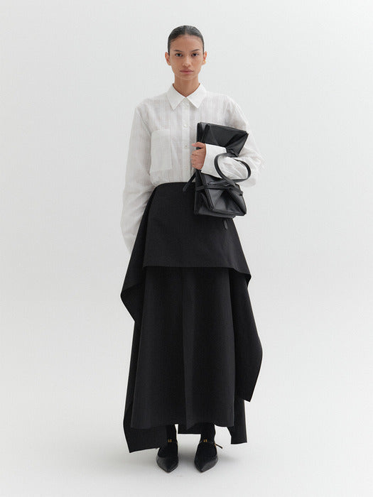 Eenk Layered Long Skirt - Black