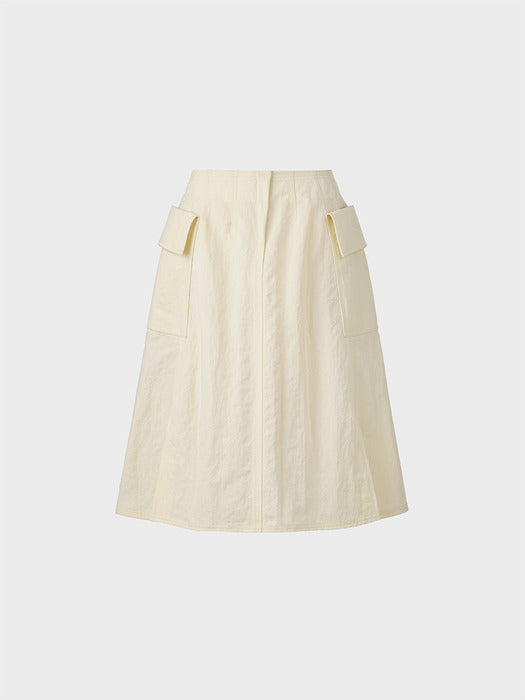 Eenk Pocket A-line Skirt - Ivory