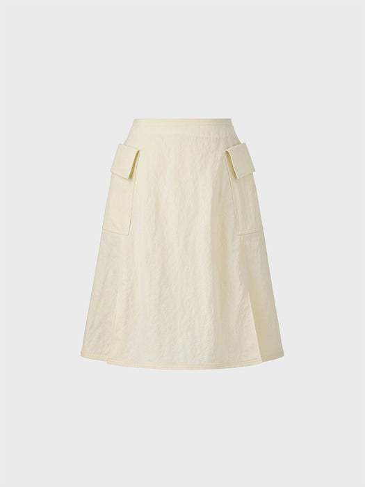 Eenk Pocket A-line Skirt - Ivory