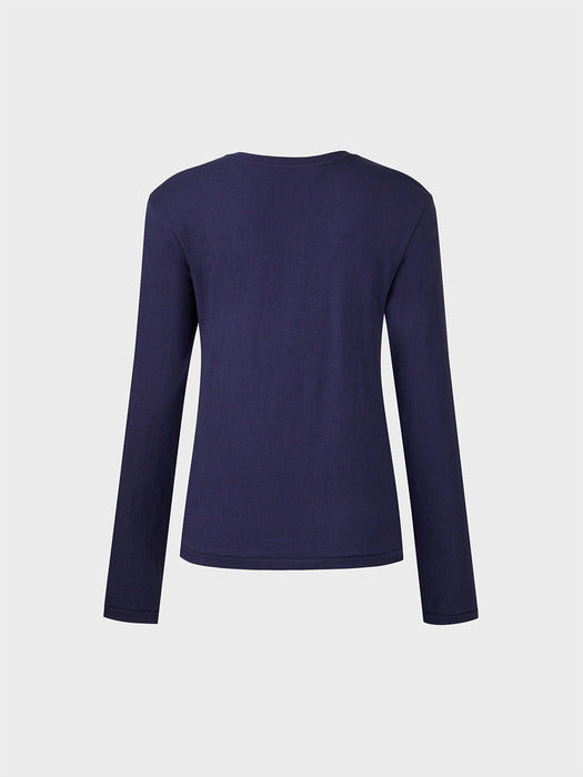 Eenk Long Sleeve T-shirt - Navy