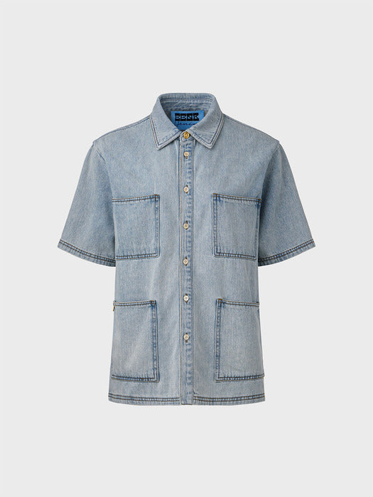 Eenk Classic Denim Shirt - Light Blue
