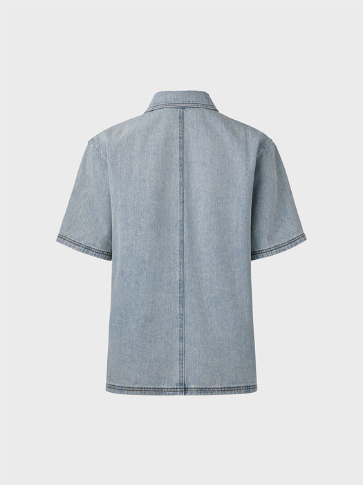 Eenk Classic Denim Shirt - Light Blue