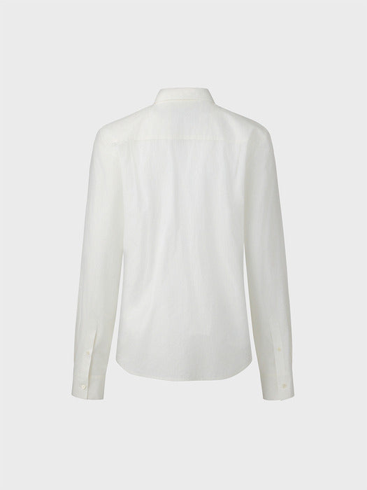 Eenk Long Sleeve Tie Shirt - Ivory