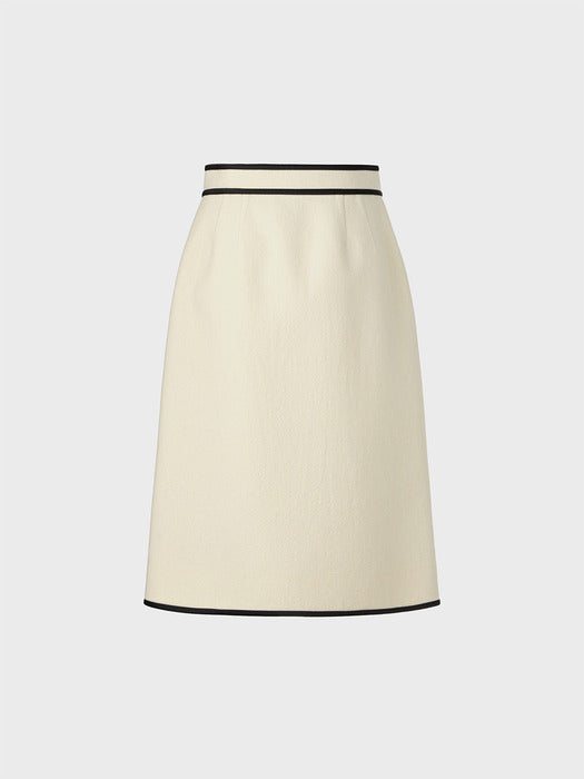 Eenk Trim Panel Skirt - Ivory
