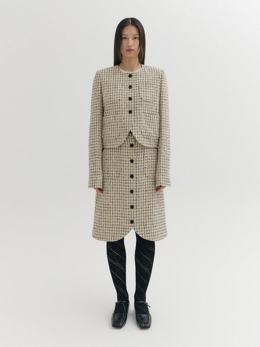 Eenk Trim Panel Skirt - Beige
